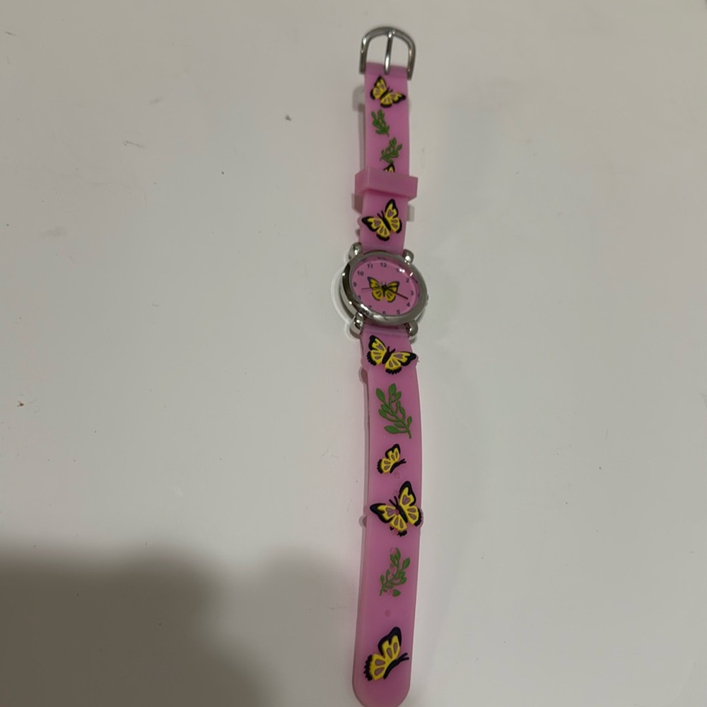 Girls Pink Butterfly Watch!!